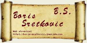 Boris Sretković vizit kartica